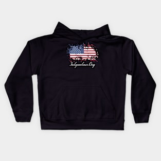 Independence Day USA flag America Patriot Patriotic 4th of July Kids Hoodie